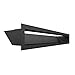 Grille de ventilation KRATKI AIR | Grille d'air chaud 9 x 60 cm | Noir | Grille d'extraction pour ventilation de cheminée | Prise d'air à un angle de 45 degrés | résistant à la surchauffe