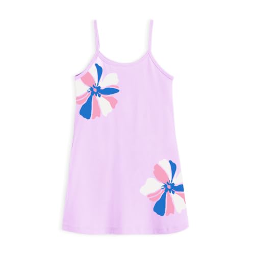 Image of YouGotPlanB Girls 100% Cotton A-Line Printed Dress | Above Knee Length Summer Frock | Soft & Breathable Casual Wear for Girls (Ages 3-14 Years)