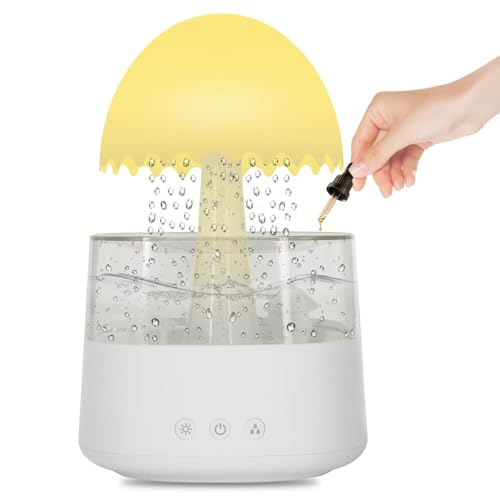 ShowyLive Humidifiers for Bedroom, Rain Cloud Humidifier Diffuser with 7 Color Changing Night Light, Humidifiers for Home, Office, Nursery, Desk Bedside – Perfect for Sleeping Relaxing Mood