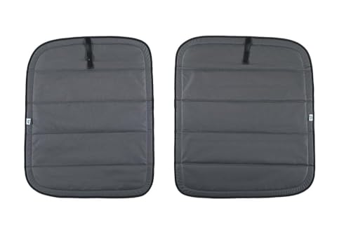 VANLUSIS Magnetic Insulated Rear Door Window Covers (Pair) for 2015-2026 Ford Transit Medium and High Roof Vans with NO Plastic Trim, Blackout Privacy Sun Shades for Stealth Camping – Dark Gray