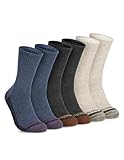 Timberland Mens Comfort Crew Socks, Arch Support, Padded Cushion, Moisture Control(Size 7-12 Assorted;6 Pack)