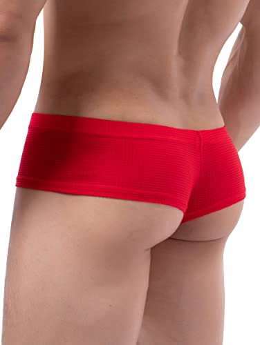 iKingsky Men's Sexy Cheeky Boxer Briefs Bright Color Thong Underwear Sexy Pouch T-back Under Panties for Men4