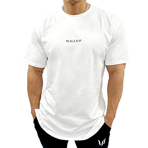 [WILLS FITNESS] TVc Y  EBY tBbglX CORE SHORT SLEEVED T SHIRT ؃g W EGA X|[cEFA  9900000010020 (XL, White)