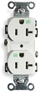 20A 5-20R 125V Receptacle Duplex White - Pack Of 6