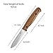 BPSKNIVES BS2FT CSH - Full Tang Bushcraft Knife With Leather Sheath - Survival Tactical Knife - Camping Knives - Outdoor Knives - Fixed-Blade Carbon Steel Utility Knife