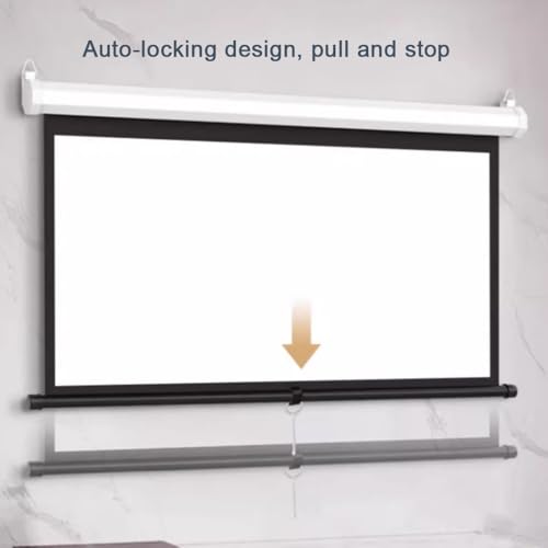 Pantalla manual de proyector 60" para cine en casa 16:9 miniatura 3