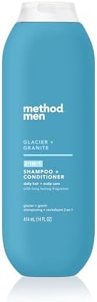 method men 2-in-1 Shampoo and Conditioner, Glacier + Granite, 14 fl oz