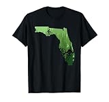 Map of Florida Mountain Bike Rider MTB Biking Mountain Biker T-Shirt