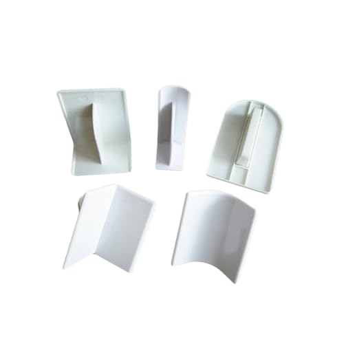 PRETYZOOM 5piezas Alisadores para Fondant y Raspadores para Tartas Herramientas De Repostería Abs Alimentario para Alisar Superficies y Esquinas Decoración De Pasteles