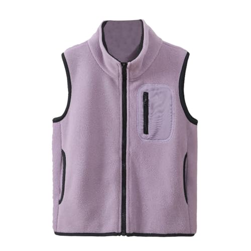 LittleSpring Neutral Kids Polar Fleece Vest Full Zip Sleeveless Jacket