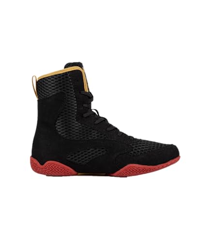 image for Venum Contender Boxing Shoes - Black/Gold/Red, 7 Women/5.5 Men