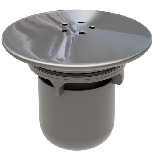 HNNHOME Trampa de Ducha, Cubierta de Drenaje de Ducha cromada, Piezas de Tapa de Ajuste Superior extraíbles, Cubierta de Orificio de Ducha de 90 mm/115 mm, desagüe de Bandeja de Ducha de Flujo rápido