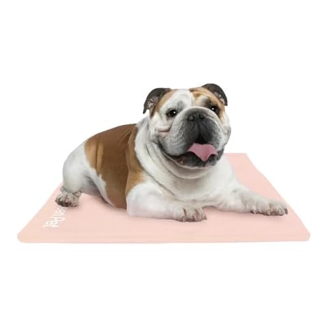 The Green Pet Shop Dog Cooling Mat Cover - Medium, Nude/Pink - Protect Your Cool Pet Pad from Dirt & Damage - Machine Washable Cover