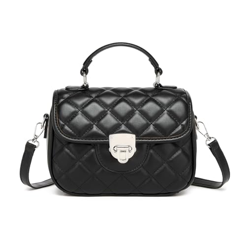 Sac bandoulière croisée femme avec matelassage élégant et cuir PU souple