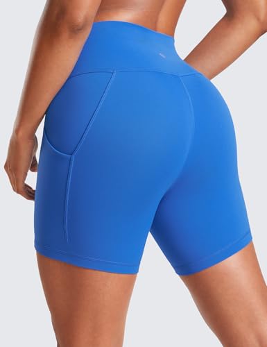 Image of CRZ YOGA Butterluxe Biker Shorts Pockets 5 inch | Extremely Soft, Gentle Compression, Workout, High Waisted, for Women