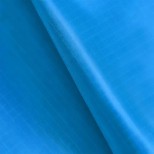 Nylon Fabric 40D Ripstop Nylon Fabric - Waterproof 60' x 39' Ultra Lightweight, PU Coated, Tear Resistant - for Outdoor Gear, Tent Tarp, Backpack, Kite Making, Rain Cover, DIY Projects (Blue)