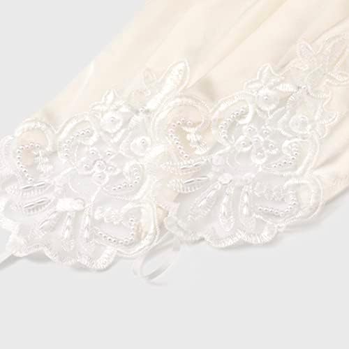 BABEYOND Wedding Gloves, Bridal Gloves, Lace Fabric, Fingerless, Flower Lace, Thin, Weddings, Receptions, Concerts, Parties, Feminine, Long