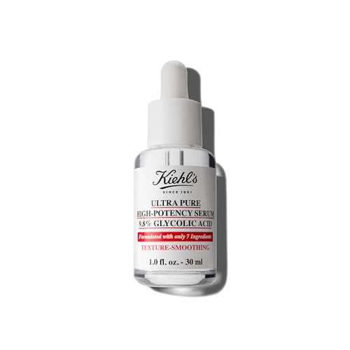 KIEHL'S Ultra Pure High-Potency Serum, Siero Viso Esfoliante, Per Tutti i Tipi di Pelle, Effetto Levigante e Illuminante, Con il 9,8% di Acido Glicolico, 30 ml