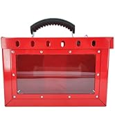 BULANGDI Lockout Tagout Lock Box Portable Loto Box Kit Safety Padlock Box 1Pack for Steel Lockout...