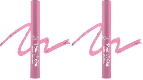 Image of Mila Beaute Pout It Out Matte Lip Crayon | Highly Pigmented & Enriched With Jojoba Oil | Soft Matte Finish | Creamy & Light Weight Texture | Smooth Glide Application | Shade - (Cinderella 1.25g)
