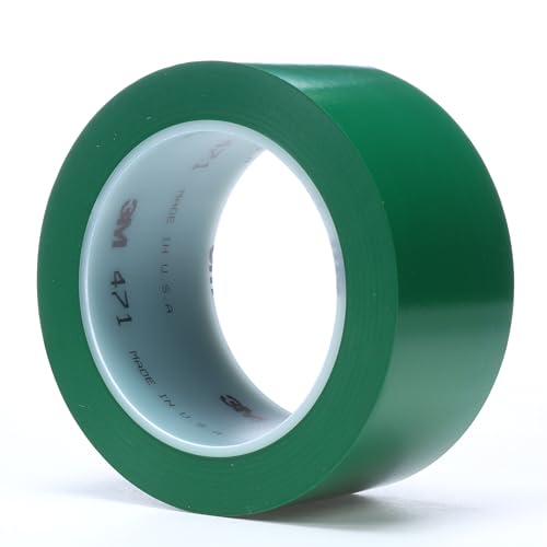 3M 471 Hochwertiges Weich-PVC-Klebeband, 50 mm x 33 m, Grün (24-er Pack)