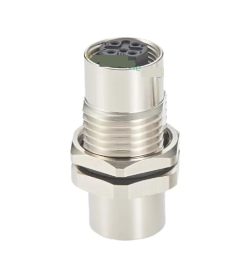Conector M12 B-Code de 5 pines hembra pasante para montaje en panel de gabinetes FT-B5-FF