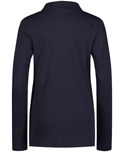 IZOD Girls' School Uniform Adaptive Long Sleeve Polo Shirt, Velcro Closure & Faux Buttons, Comfortable Interlock Fabric2