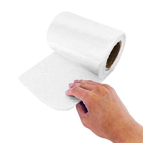 Image of 1708 Fiberglass Cloth Roll | 7 inch Wide by 360 inch (10 Yards) | Molding Roofing Boat Marine Repair | Resin & Epoxy Compatible | Roll Package (7 inch 1708 Fiberglass)