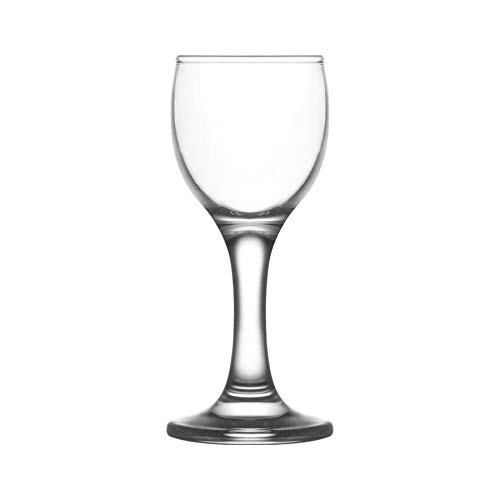 LAV 6X Clear 55ml Misket Sherry Glasses - Small Port Brandy Vodka Liqueur Dessert Wine Drinking Shot Glass Set with Stem - Image 4