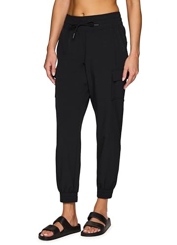 Avalanche Calça cargo feminina de caminhada estilo Cargo, leve e respirável, secagem rápida, Preto,