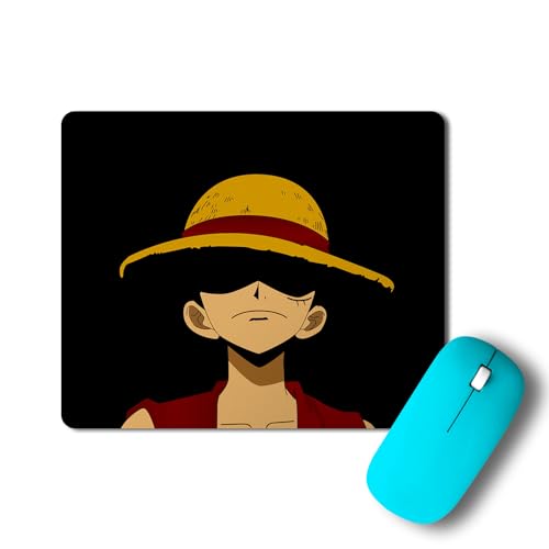 JIGARI Animie Theme Multicolor Unique Printed Mouse Pad | Smooth Mouse Control for Laptop, Notepad, Desktops | Animies Accessories for Fans (One Piece - Luffy, Regular (22 x 18 cm))
