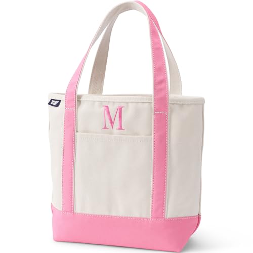 Image of Lands' End Pre-Monogrammed Letter Canvas Tote Bag