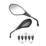  EMMEA Coppia SPECCHI SPECCHIETTI RETROVISORI Compatibile con Triumph Speed Triple 955 Moto Scooter Manubrio ADATTATORI Inclusi M8 M10
