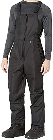 Nituyy Men's Waterproof Snow Ski Bibs Overalls Insulated Snowboard Snow Suit Skiing Bib Pants with Pocket (Black, S)