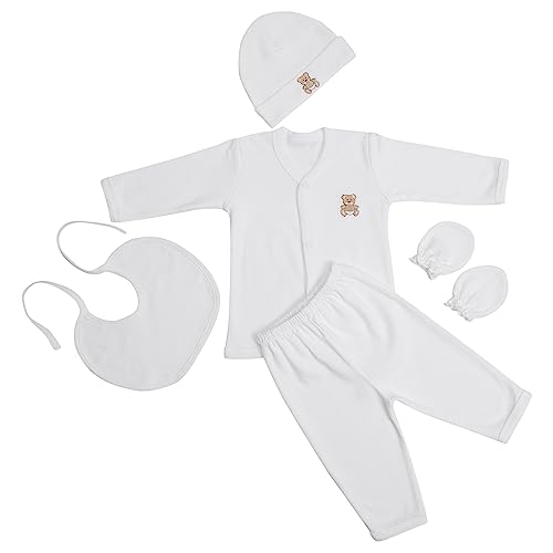 Image of heartbury Ultra-Soft 100% Organic Cotton Clothing Set for New Born Baby 0-3 Months