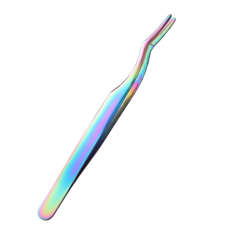 UNOOE Eyelash Applicator Tool, Curved Eyelash Tweezers for False Lashes, Lash Applicator for Easy Lashes Application And Removal (1, Multicolored)