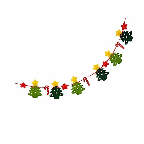 Pancarta de fieltro de Navidad ABOOFAN con 2 piezas de guirnaldas colgantes para el árbol 6