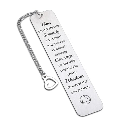 Marcadores cristianos AA - Regalos para mujeres y hombres - Versículo religioso de la Biblia - Marcadores de libros para bautismo, serenidad, oración después de la cirugía - Regalos de sobrevivientes