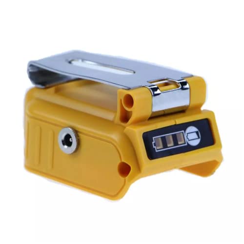 Adapter converter for Dewalt 20V 18V Li-ion batteries with dual USB ports, 12V DC output interface compatible with 60W power tools