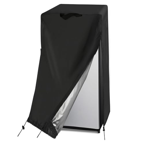 Housse de réfrigérateur 210D noire 24x26x60 cm pour extérieur