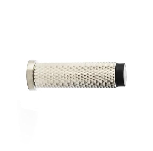 Alexander & Wilks Brunel KNURLED Door Stop, Skirting Wall Mounted, 75mm Projection (Satin Nickel)