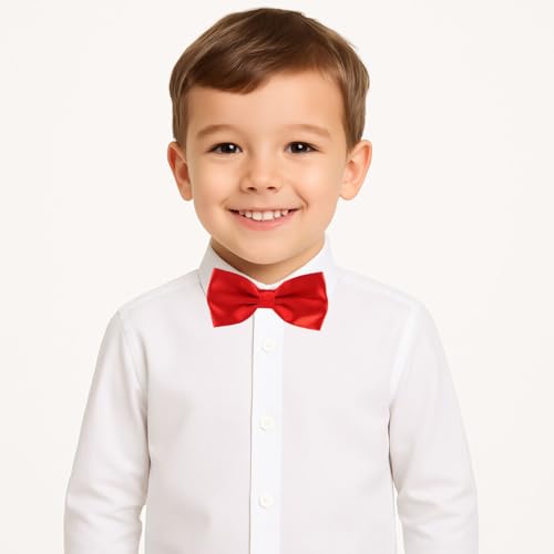 Image of Kids Pre-tied Bow Tie for Boys, Formal & Casual Adjustable Bowtie Age 3-13 Years