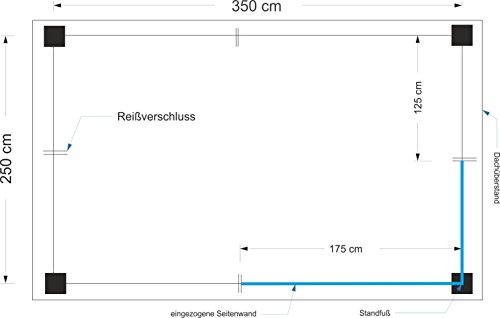 Quick-Star - 4 pareti Laterali per Gazebo Paris, 3...