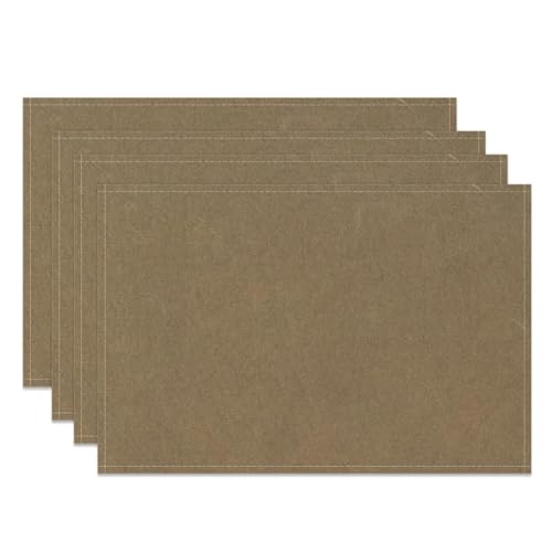 Napperons simples en lin pour décor de cuisine et bureau | Set de table minimaliste chic