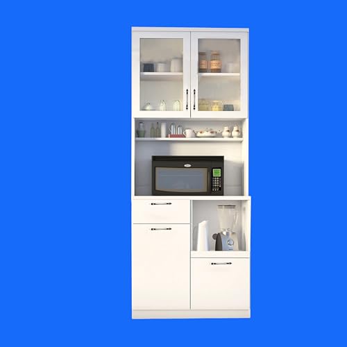 Image of Alpine Willow Crockery Cabinet I Kitchen Cabinet I Bar Cabinet I Multi Purpose Cabinet for Kitchen I Cabinets for Living Room I Crockery Unit I Pantry Unit I Microwave Unit I Hutch