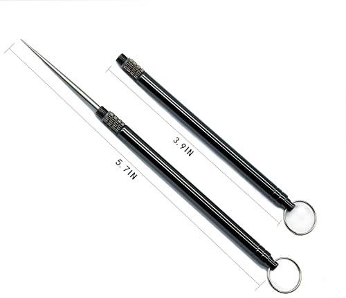 Oucuo Cigar Puncher Stainless Steel Creative Portable Cigar Draw Enhancer Cigar Punch Cigar Accessories Tool Travel Mini Nubber(Black) #TOP1