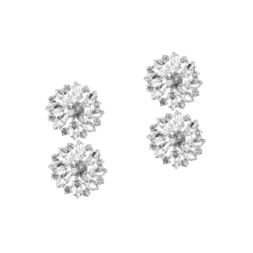 GALPADA 2sets Encanto Brillante Botones De Jean Para Jeans Sueltos Alfiler Botón Para Jeans Demasiado Grande Botones Negros Ajustador De Botón De Pantalón Patas Equipo Cierre Metal 2pcs*2