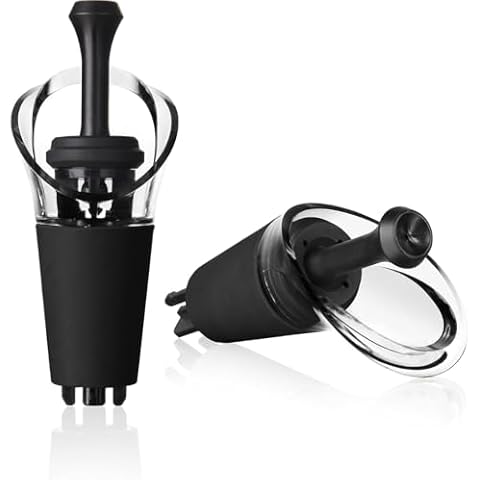 Vacu Vin Wine Server & Stopper Set of 2 - Effortless Drip Free Pouring - Airtight Preservation - Elegant Design for Exquisite Wine Enjoyment and Lasting Freshness Cover