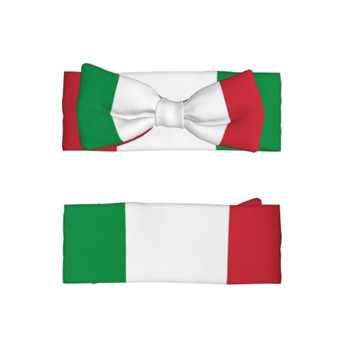 Italian flag printing Baby bow headband, elastic headband, soft hair accessories suitable for newborns, children, toddlers and girls2