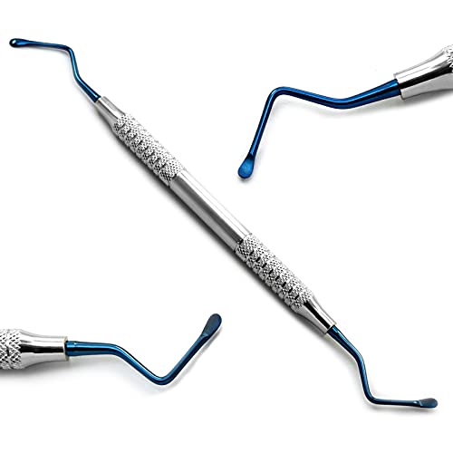 MEDSPO Professional Dental Elevators | Composite Restorative Implants | Luxating Filling | Surgical Root Extraction Spreading | Osteotome Periotome Instruments (Lucas Blue Set of 3)
